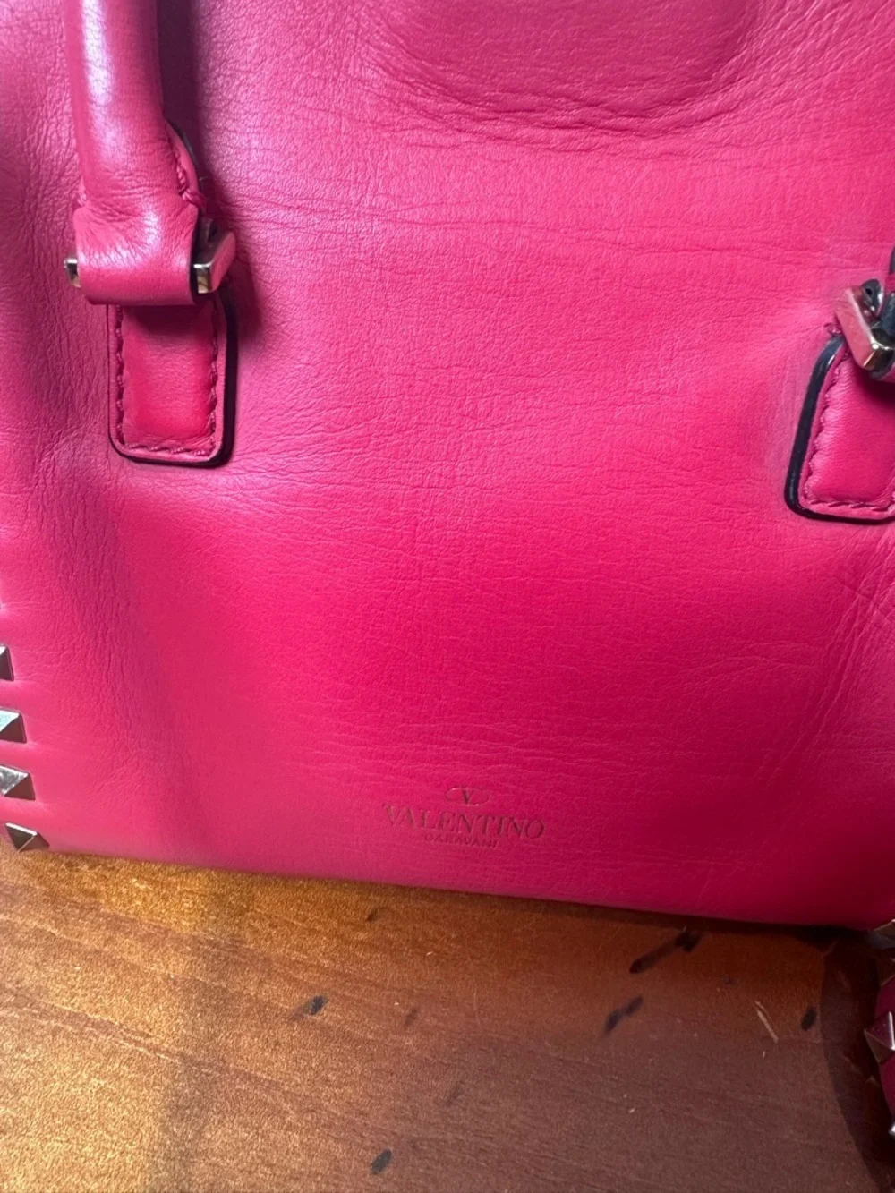 Valentino Garavani Rockstud Crossbody / Tote Bag - Hot Pink